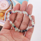 Rainbow Fluorite Crystal Bracelet - Chip
