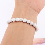 Howlite Bracelet - 8mm Round