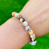 Zebra Jasper Bracelet - 8mm Round