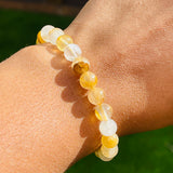 Golden Quartz Bracelet - 8mm Round
