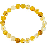 Golden Quartz Bracelet - 8mm Round