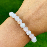 Cherry Blossom Agate Bracelet on wrist