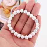 Howlite Bracelet - 8mm Round