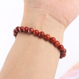 Red Jasper Crystal Bracelet - 8mm Round