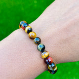 Mixed Tiger Eye Bracelet - 8mm Round