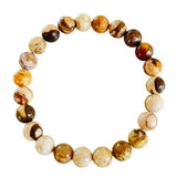 Zebra Jasper Bracelet - 8mm Round