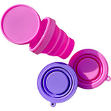 Collapsible Sterilizer for Empress Menstrual Cups in pink and purple